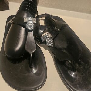 Michael Kors Black Flip Flops